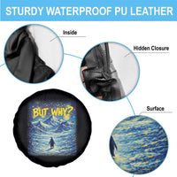 But Why Penguin Spare Tire Cover Starry Night Van Gogh Nihilist Penguin Hiking