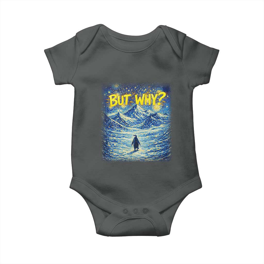 But Why Penguin Baby Onesie Starry Night Van Gogh Nihilist Penguin Hiking