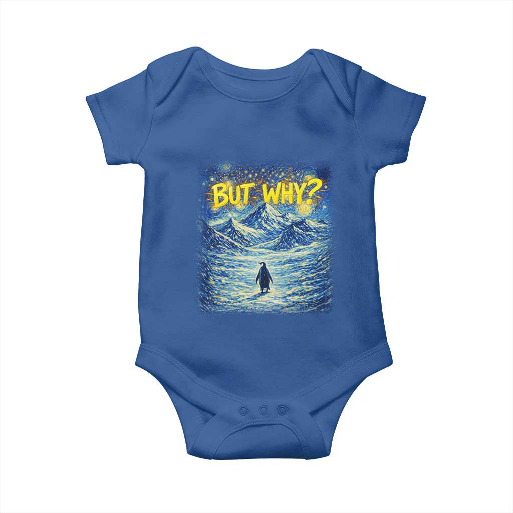 But Why Penguin Baby Onesie Starry Night Van Gogh Nihilist Penguin Hiking