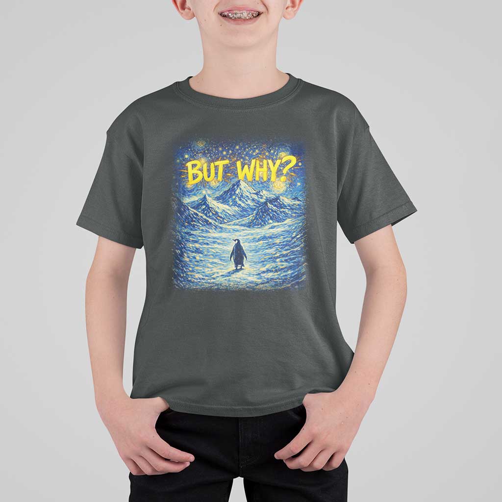 But Why Penguin T Shirt For Kid Starry Night Van Gogh Nihilist Penguin Hiking