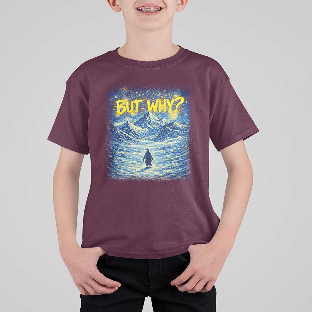 But Why Penguin T Shirt For Kid Starry Night Van Gogh Nihilist Penguin Hiking