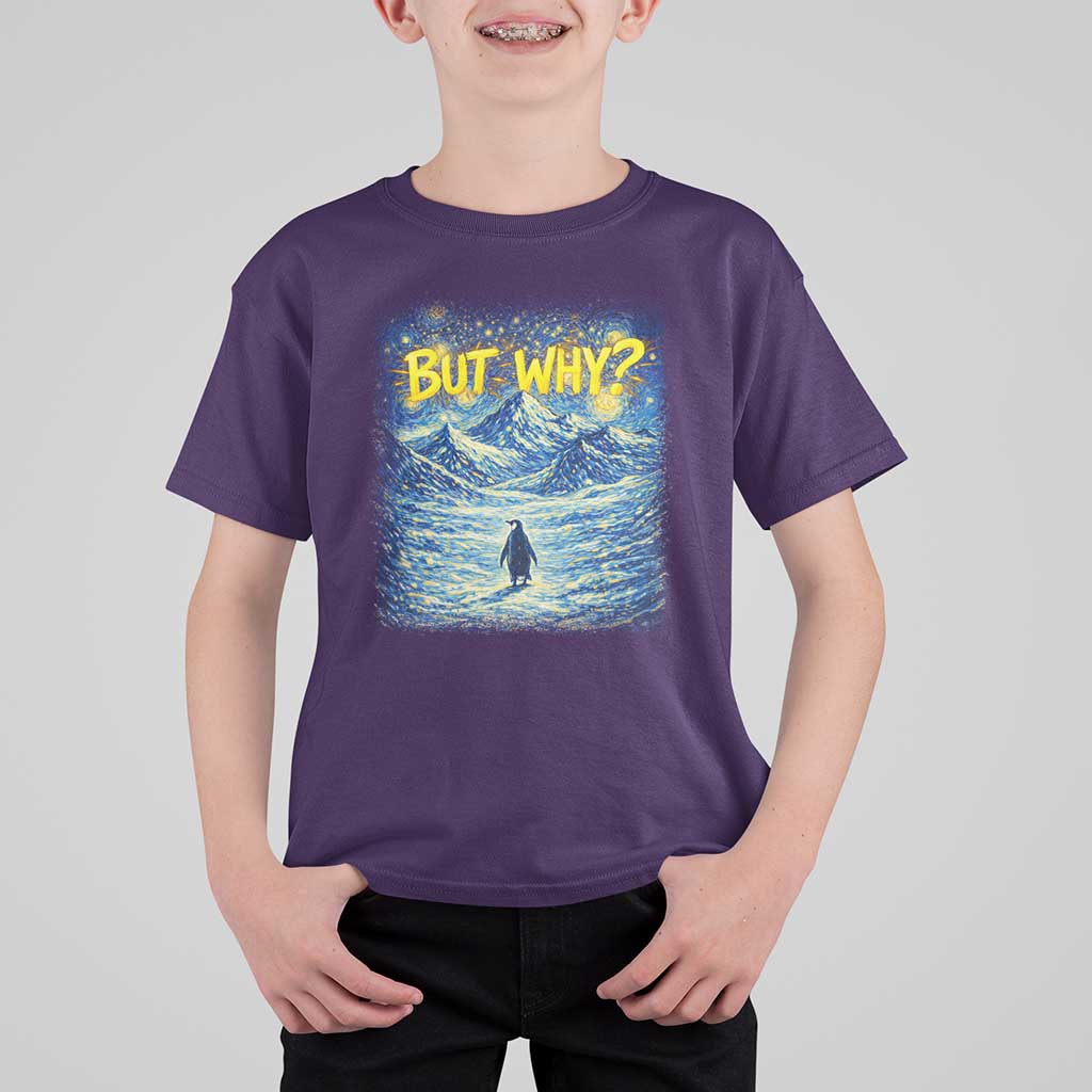 But Why Penguin T Shirt For Kid Starry Night Van Gogh Nihilist Penguin Hiking