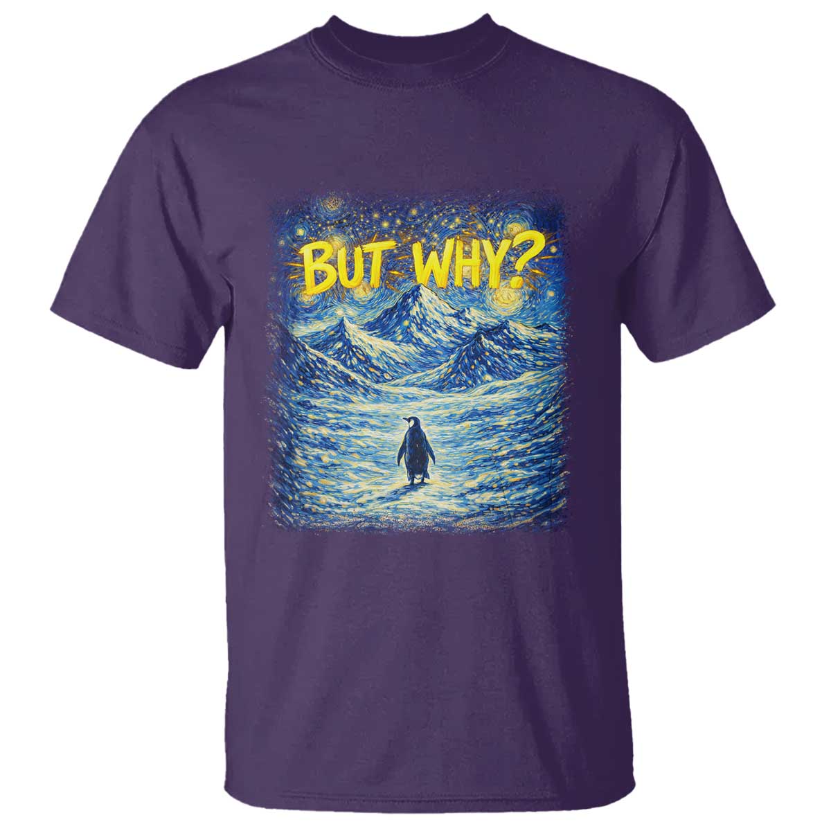 But Why Penguin T Shirt Starry Night Van Gogh Nihilist Penguin Hiking
