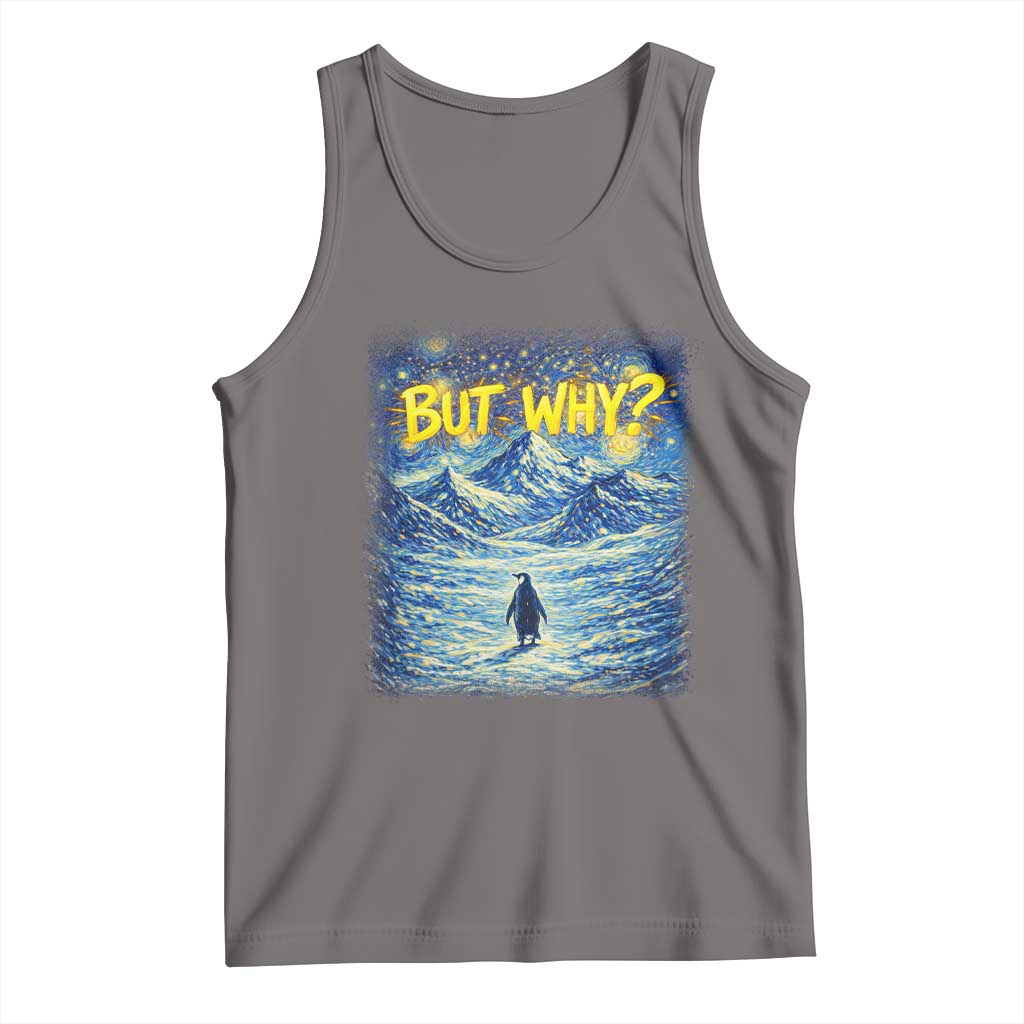 But Why Penguin Tank Top Starry Night Van Gogh Nihilist Penguin Hiking