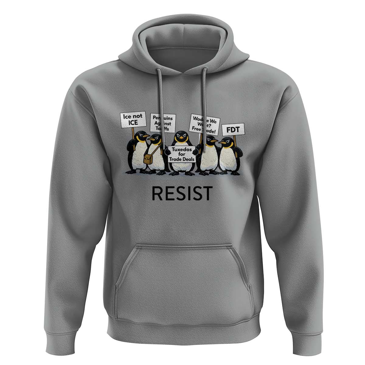Penguins Resist Hoodie Nihilist Penguin Anti-Government Meme