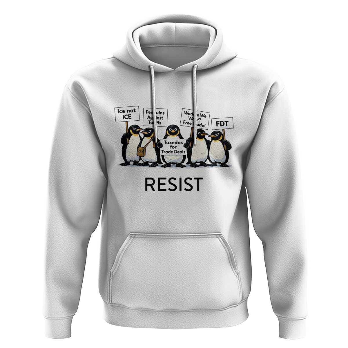 Penguins Resist Hoodie Nihilist Penguin Anti-Government Meme