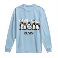 Penguins Resist Long Sleeve Shirt Nihilist Penguin Anti-Government Meme