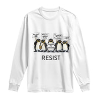 Penguins Resist Long Sleeve Shirt Nihilist Penguin Anti-Government Meme