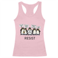 Penguins Resist Racerback Tank Top Nihilist Penguin Anti-Government Meme
