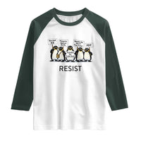 Penguins Resist Raglan Shirt Nihilist Penguin Anti-Government Meme