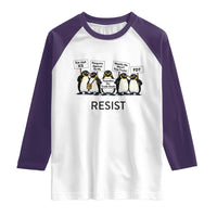 Penguins Resist Raglan Shirt Nihilist Penguin Anti-Government Meme
