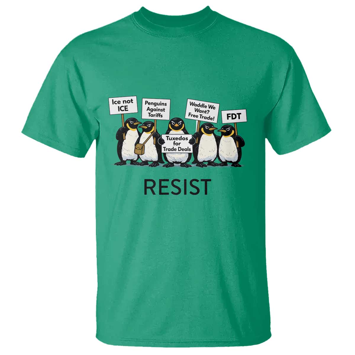 Penguins Resist T Shirt Nihilist Penguin Anti-Government Meme