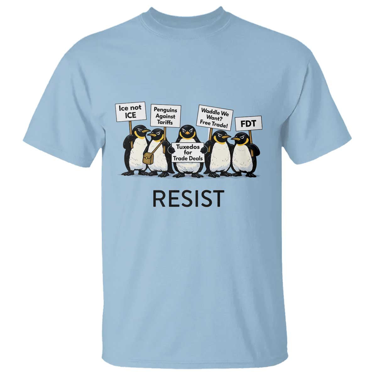 Penguins Resist T Shirt Nihilist Penguin Anti-Government Meme