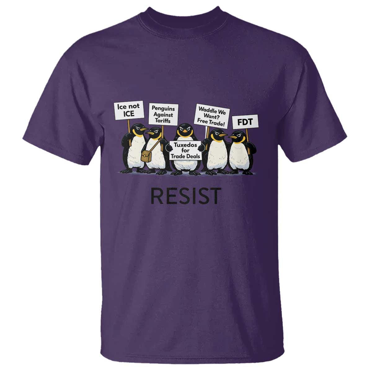 Penguins Resist T Shirt Nihilist Penguin Anti-Government Meme