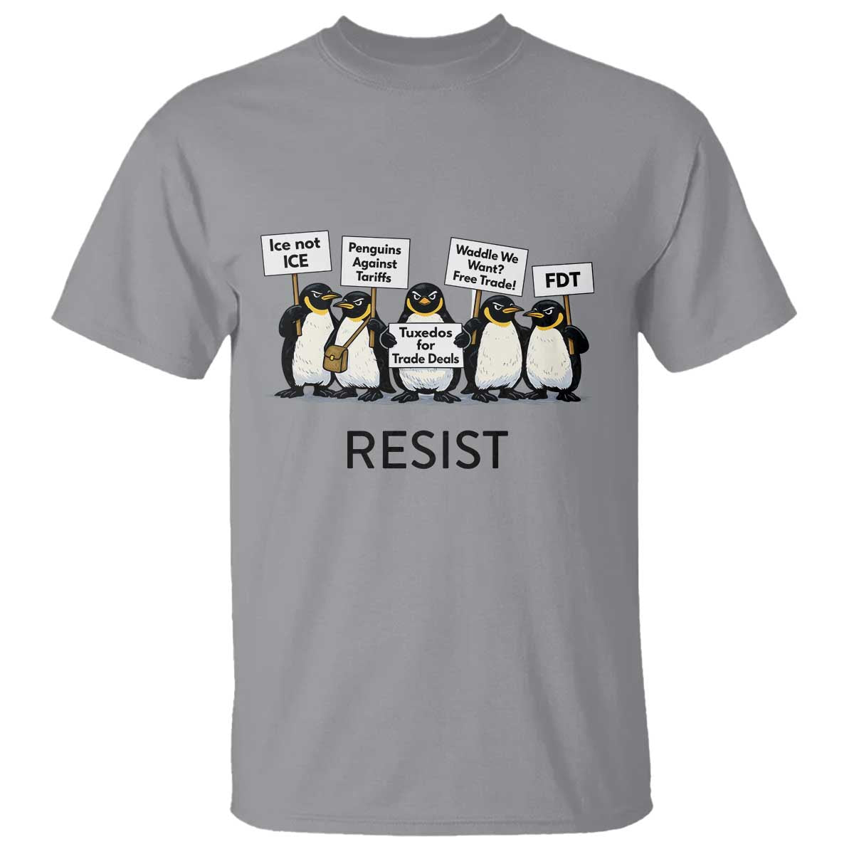 Penguins Resist T Shirt Nihilist Penguin Anti-Government Meme