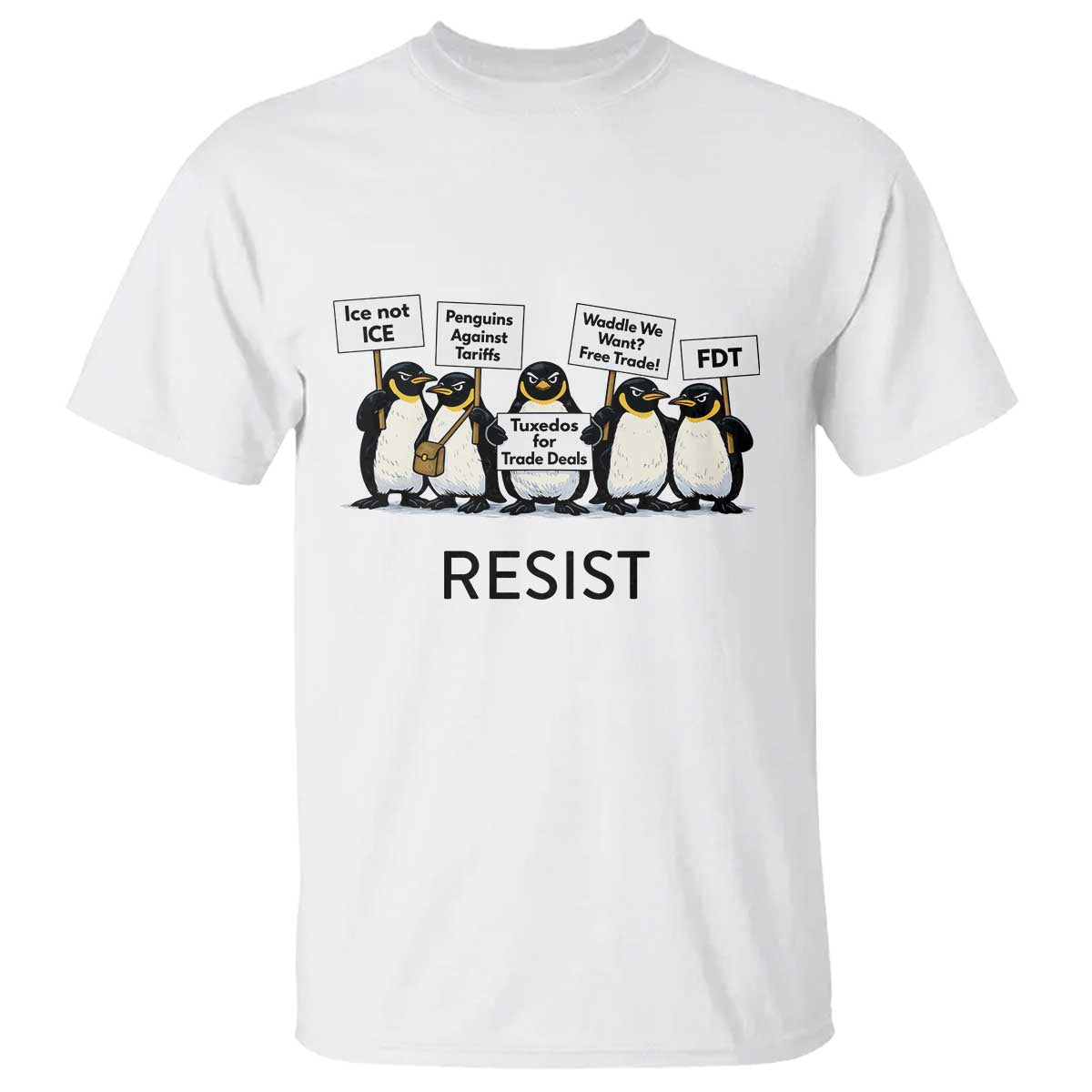 Penguins Resist T Shirt Nihilist Penguin Anti-Government Meme