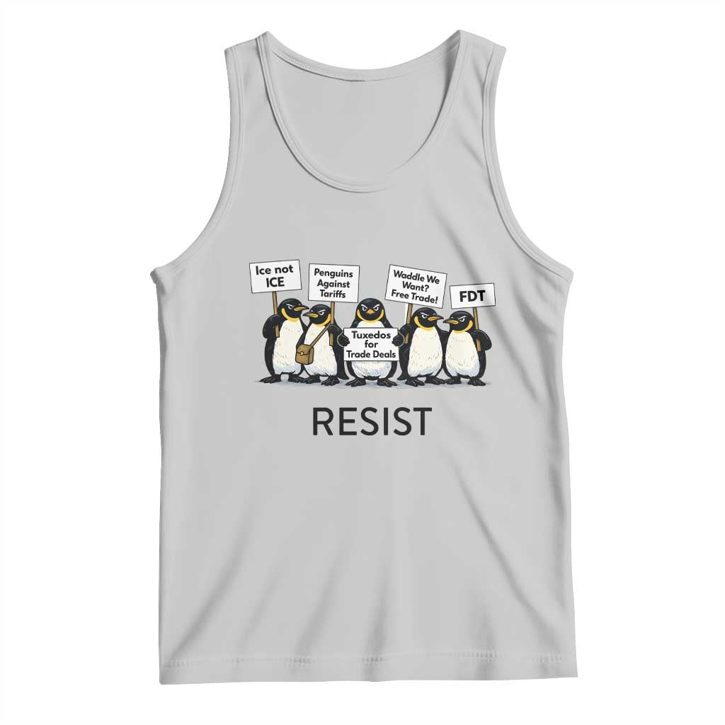 Penguins Resist Tank Top Nihilist Penguin Anti-Government Meme