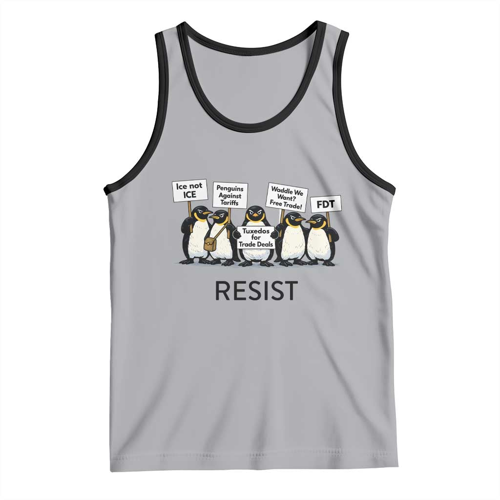 Penguins Resist Tank Top Nihilist Penguin Anti-Government Meme