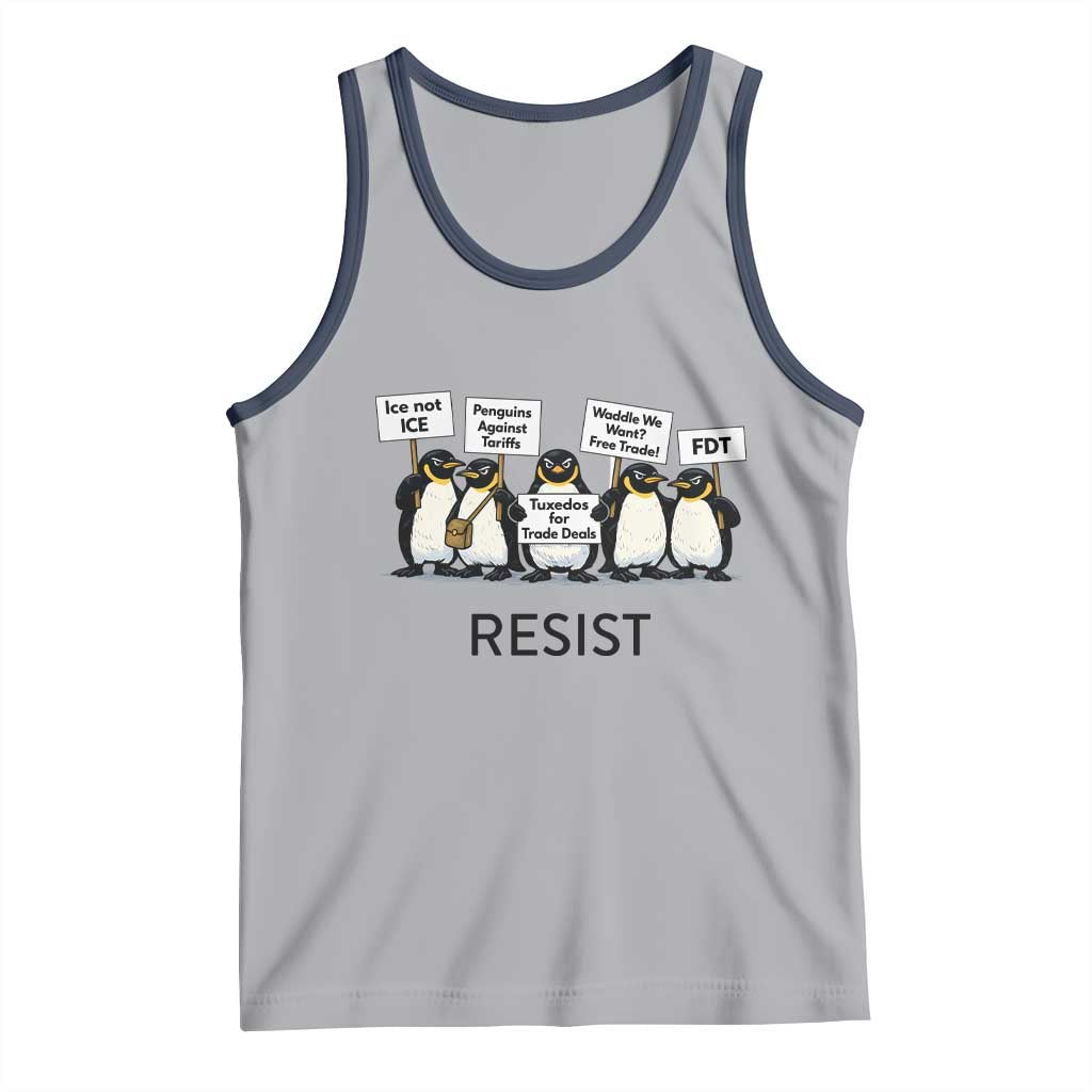 Penguins Resist Tank Top Nihilist Penguin Anti-Government Meme