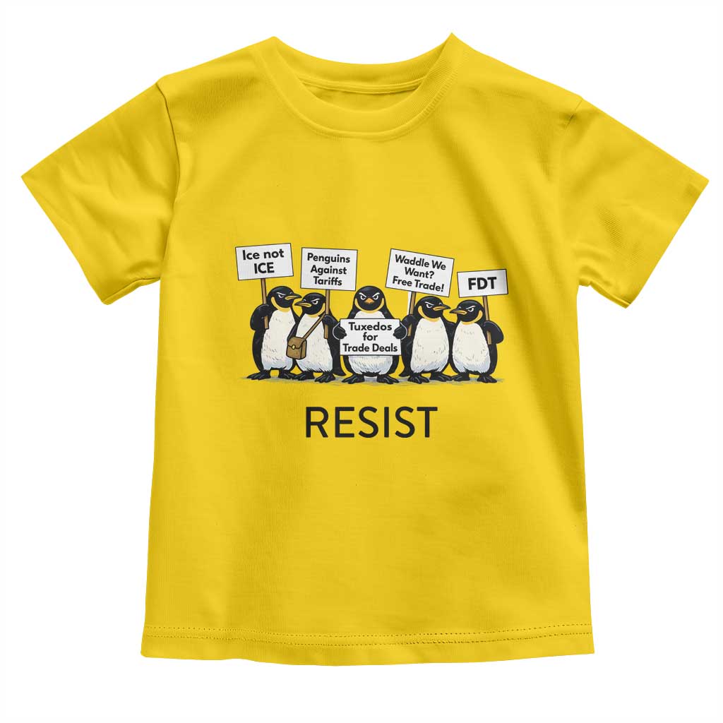 Penguins Resist Toddler T Shirt Nihilist Penguin Anti-Government Meme