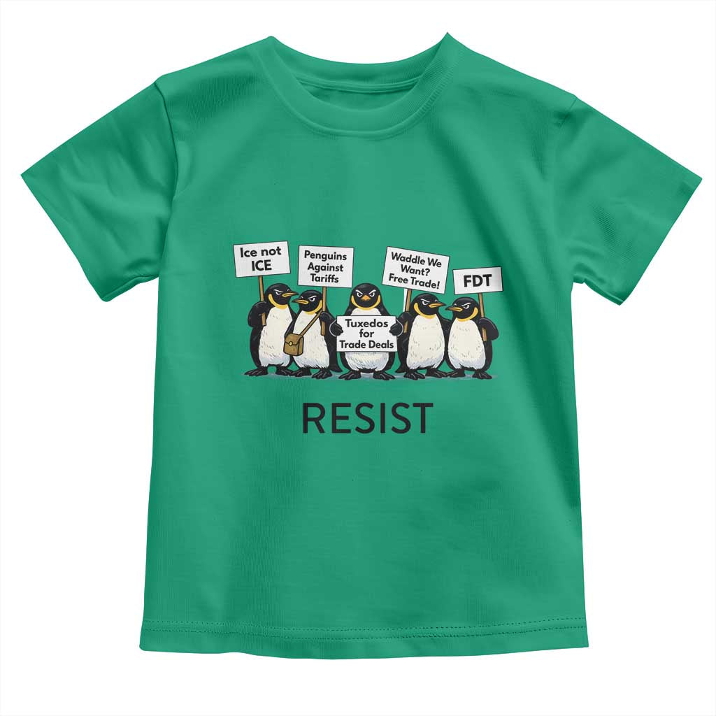 Penguins Resist Toddler T Shirt Nihilist Penguin Anti-Government Meme