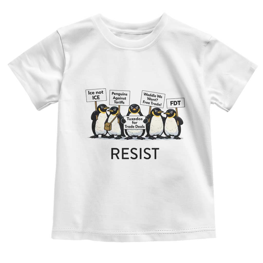 Penguins Resist Toddler T Shirt Nihilist Penguin Anti-Government Meme