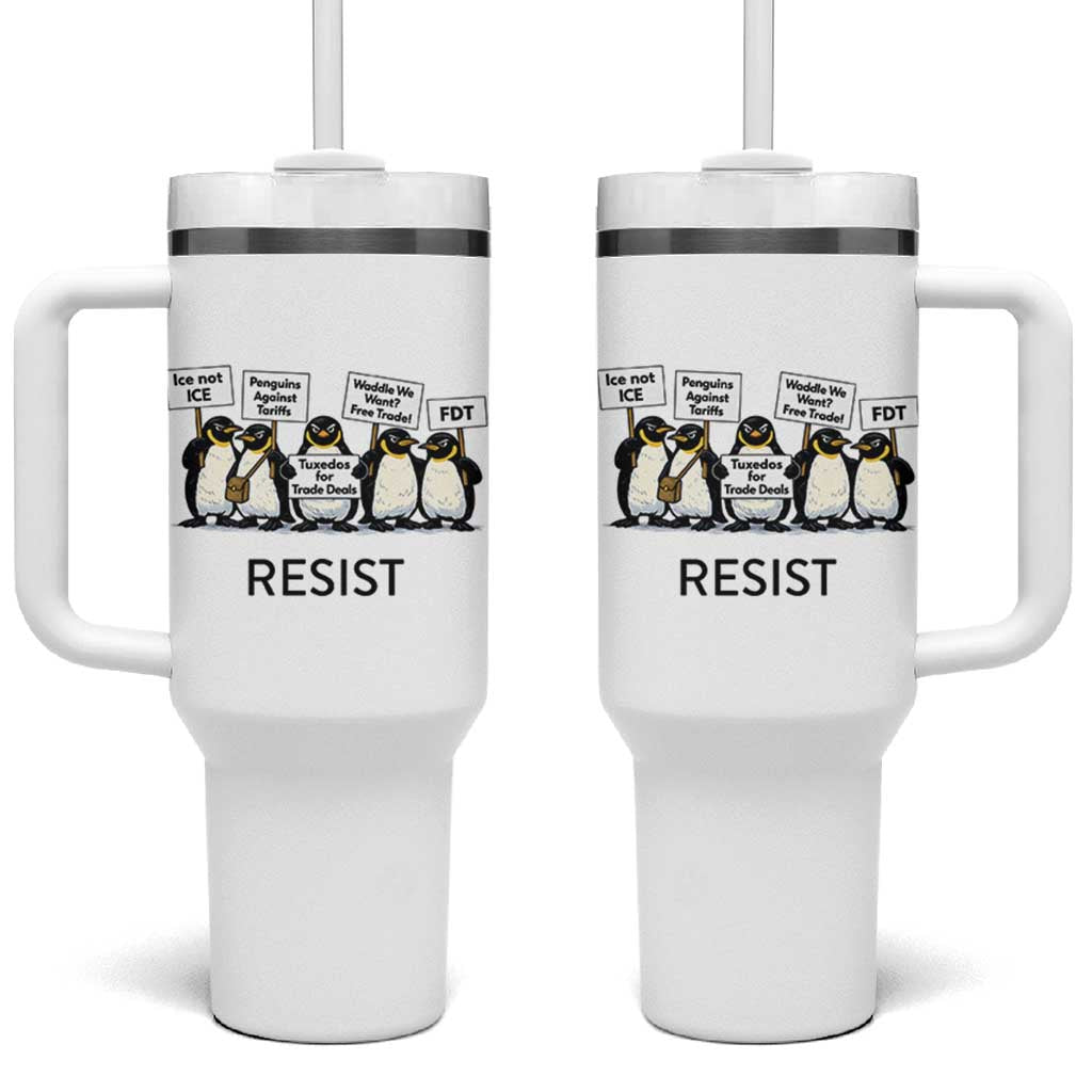 Penguins Resist Tumbler With Handle Nihilist Penguin Anti-Government Meme