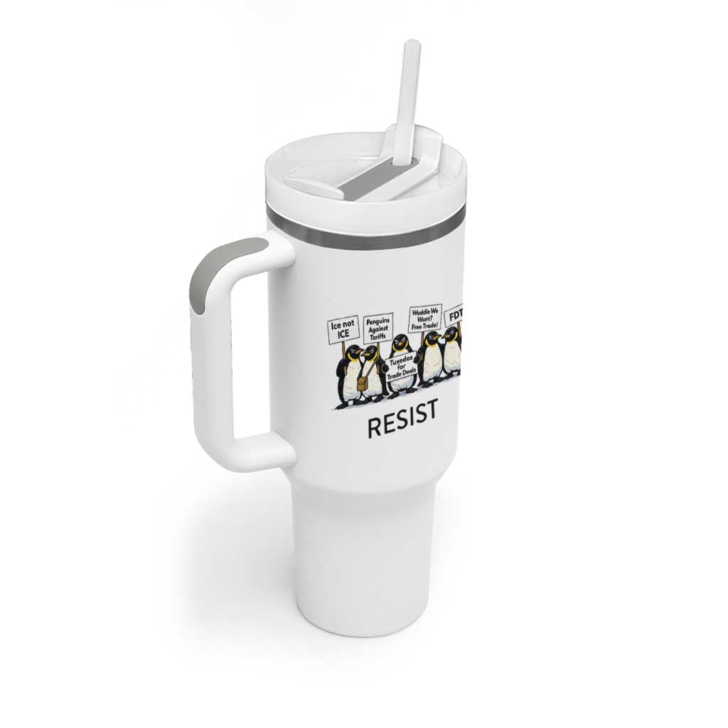 Penguins Resist Tumbler With Handle Nihilist Penguin Anti-Government Meme