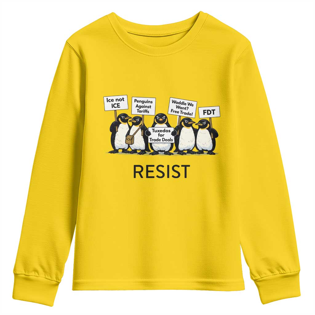 Penguins Resist Youth Sweatshirt Nihilist Penguin Anti-Government Meme