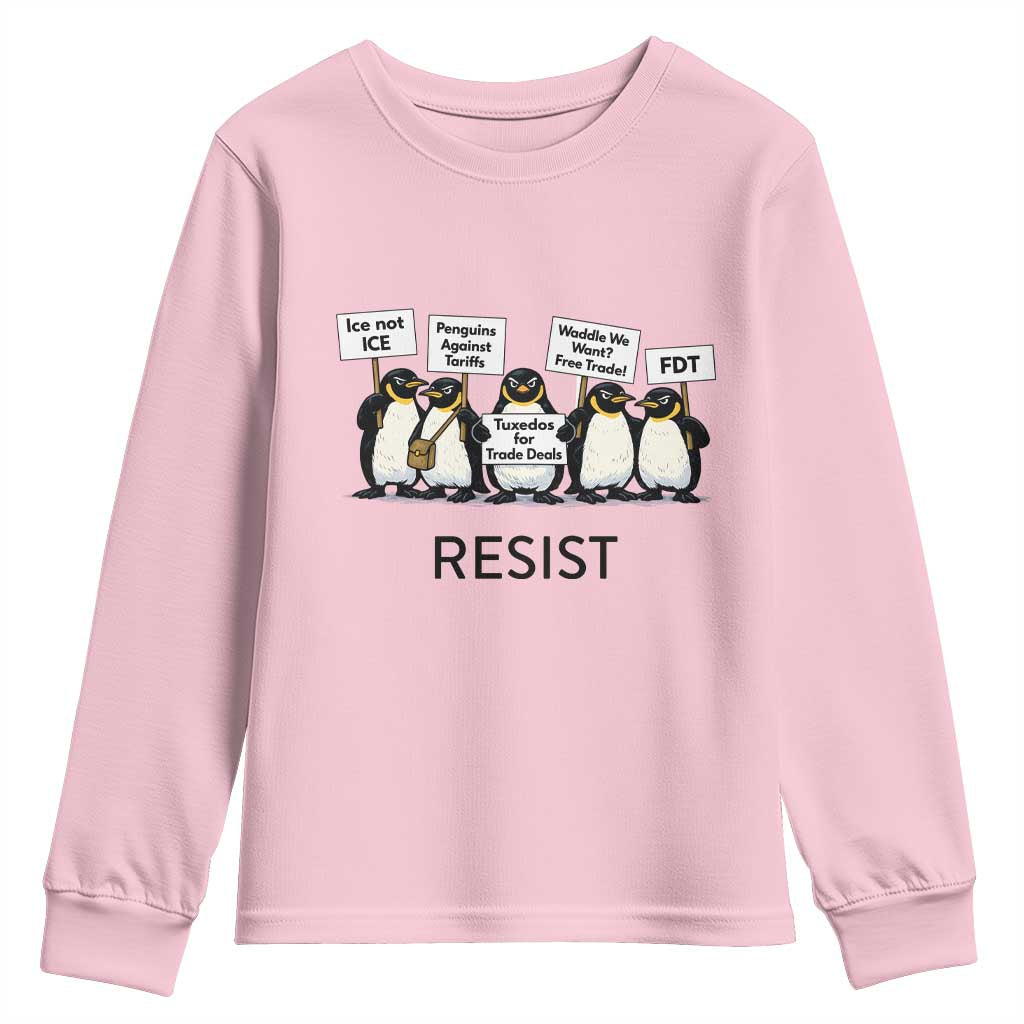 Penguins Resist Youth Sweatshirt Nihilist Penguin Anti-Government Meme