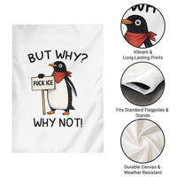 Fck ICE Garden Flag Nihilist Penguin Anti-Government Meme