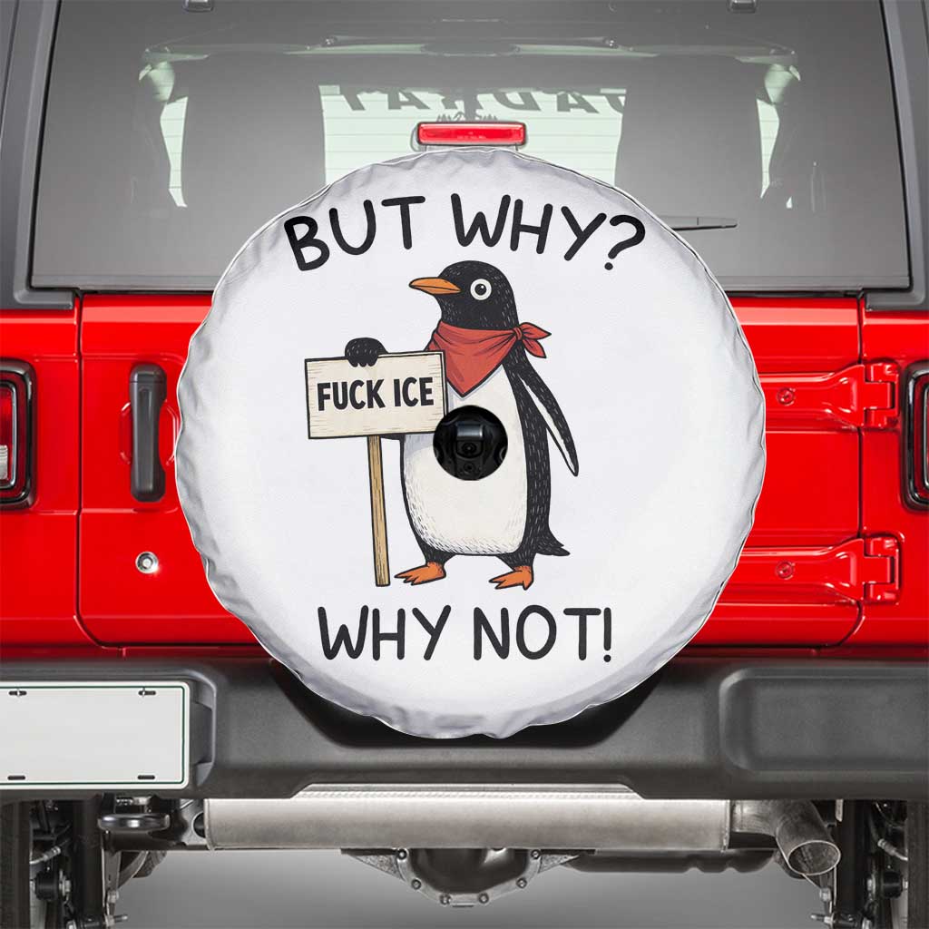 Fck ICE Spare Tire Cover Nihilist Penguin Anti-Government Meme