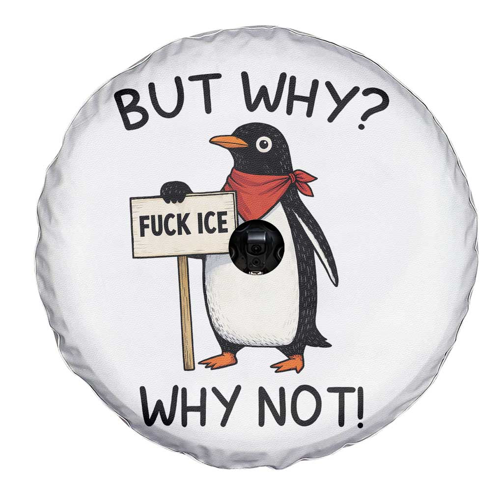 Fck ICE Spare Tire Cover Nihilist Penguin Anti-Government Meme