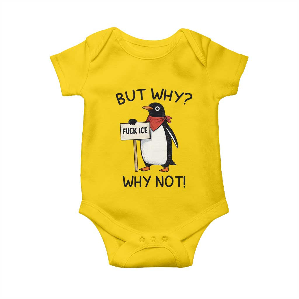 Fck ICE Baby Onesie Nihilist Penguin Anti-Government Meme