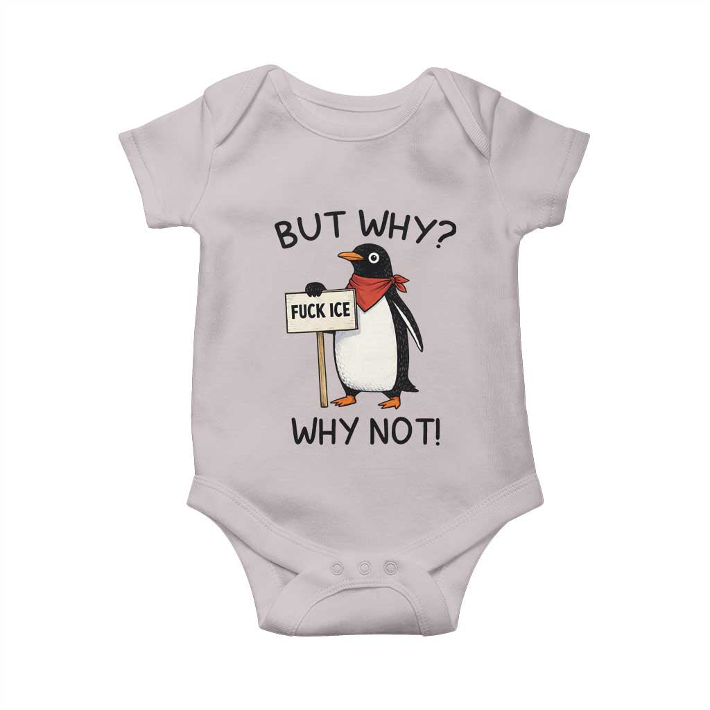 Fck ICE Baby Onesie Nihilist Penguin Anti-Government Meme