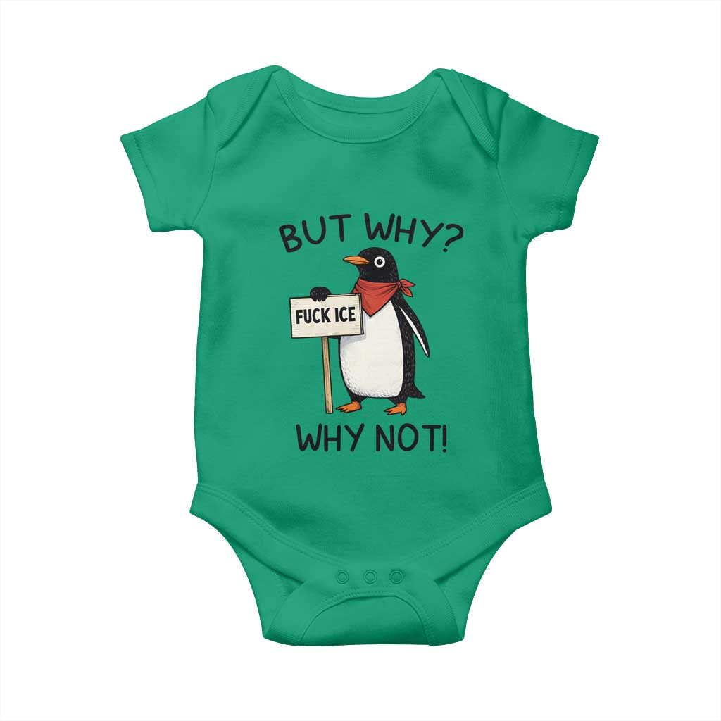 Fck ICE Baby Onesie Nihilist Penguin Anti-Government Meme