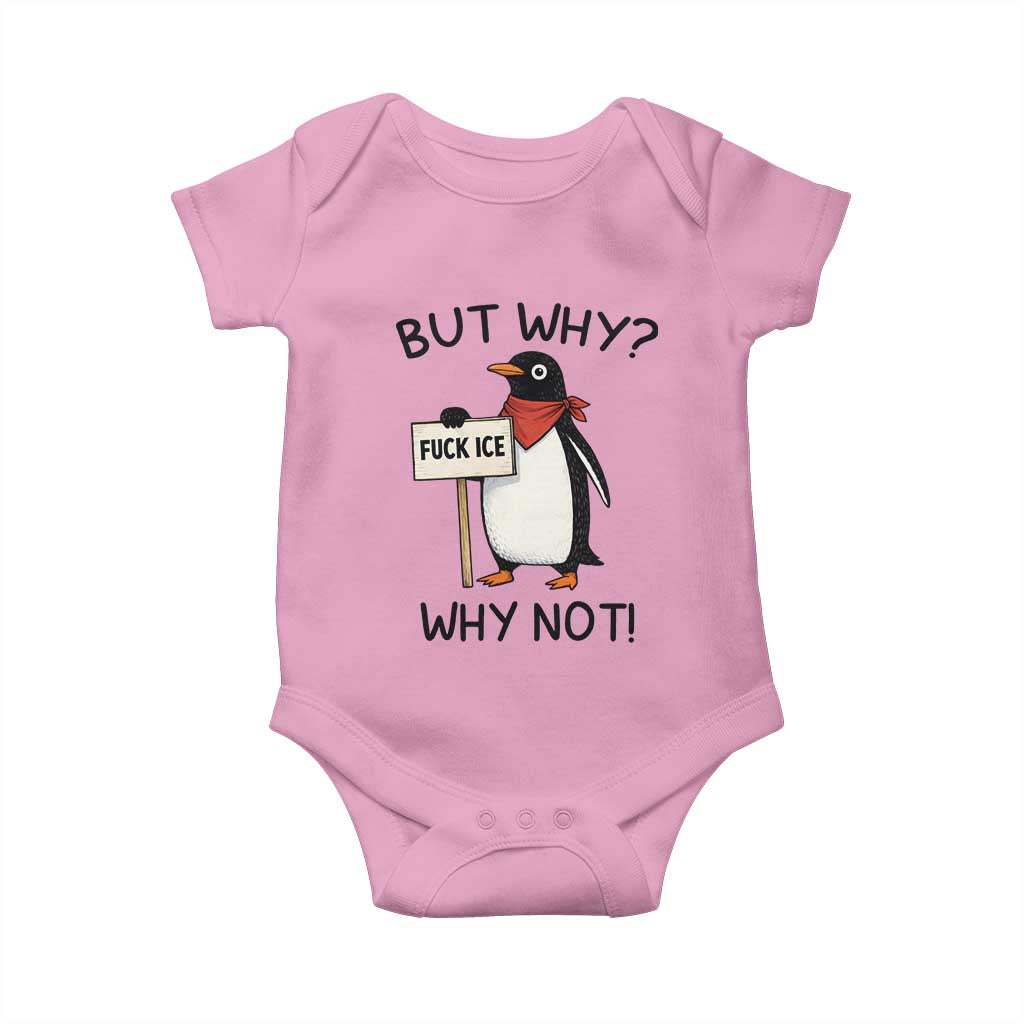 Fck ICE Baby Onesie Nihilist Penguin Anti-Government Meme