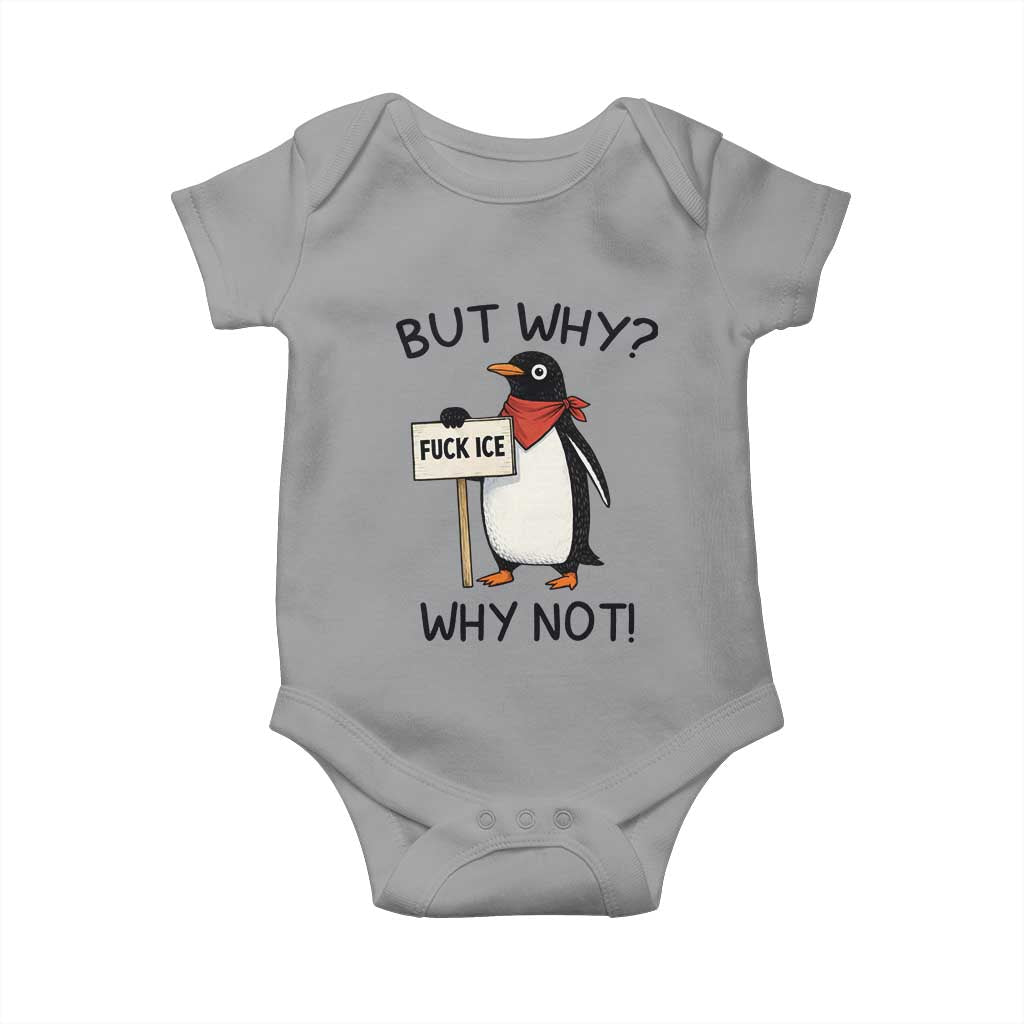Fck ICE Baby Onesie Nihilist Penguin Anti-Government Meme