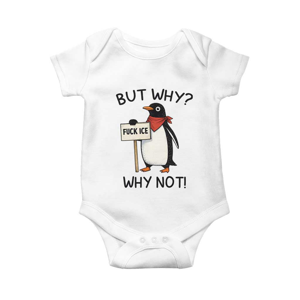 Fck ICE Baby Onesie Nihilist Penguin Anti-Government Meme