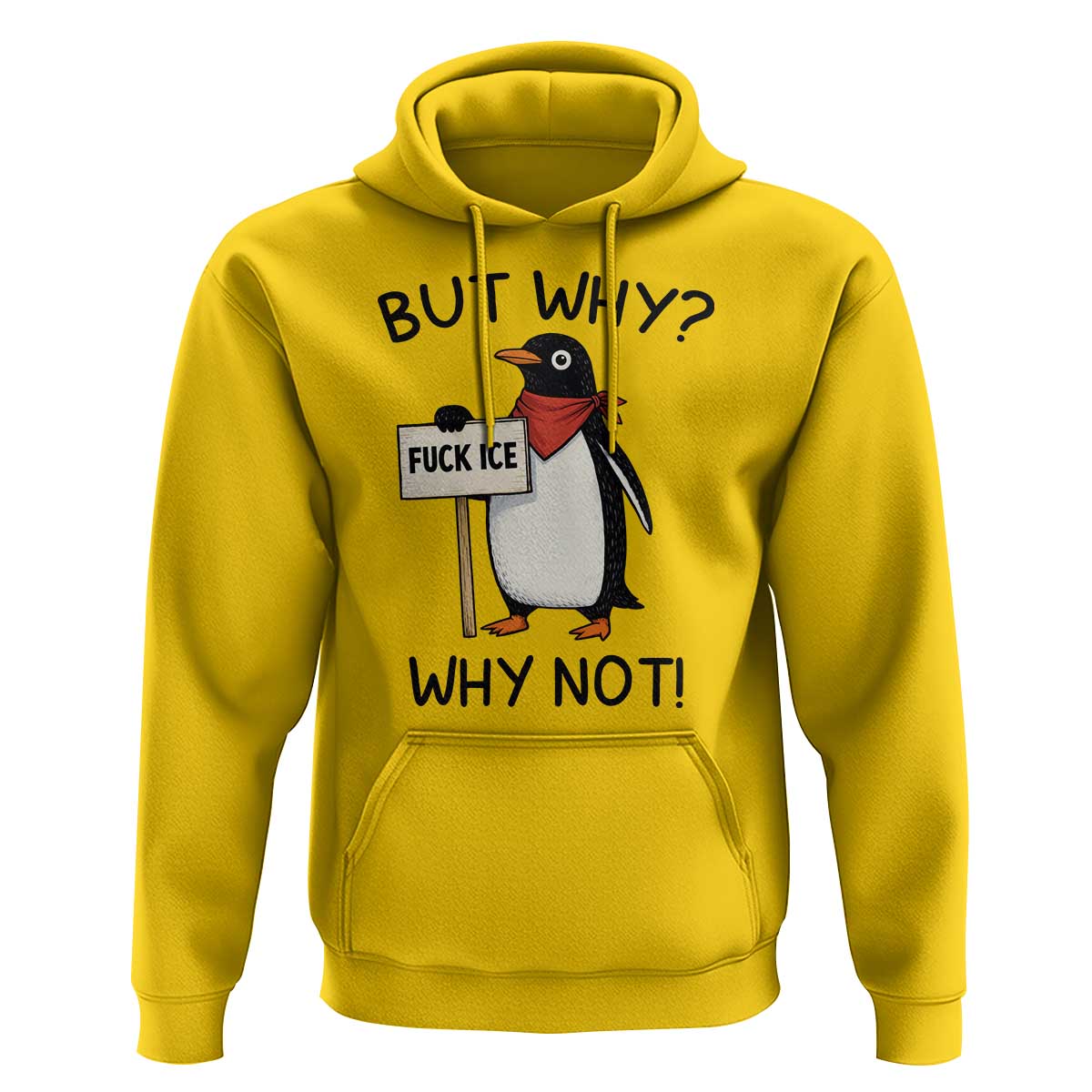 Fck ICE Hoodie Nihilist Penguin Anti-Government Meme