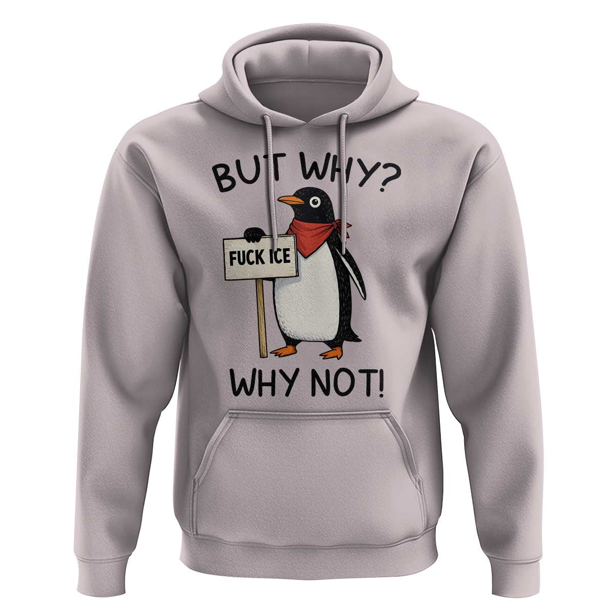 Fck ICE Hoodie Nihilist Penguin Anti-Government Meme