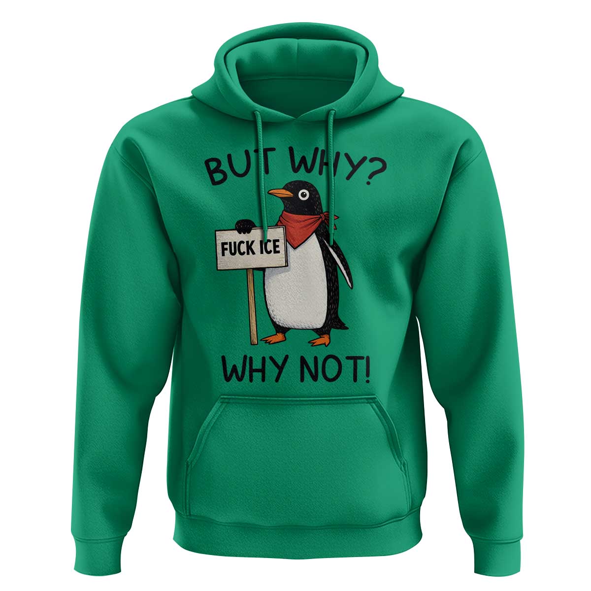 Fck ICE Hoodie Nihilist Penguin Anti-Government Meme