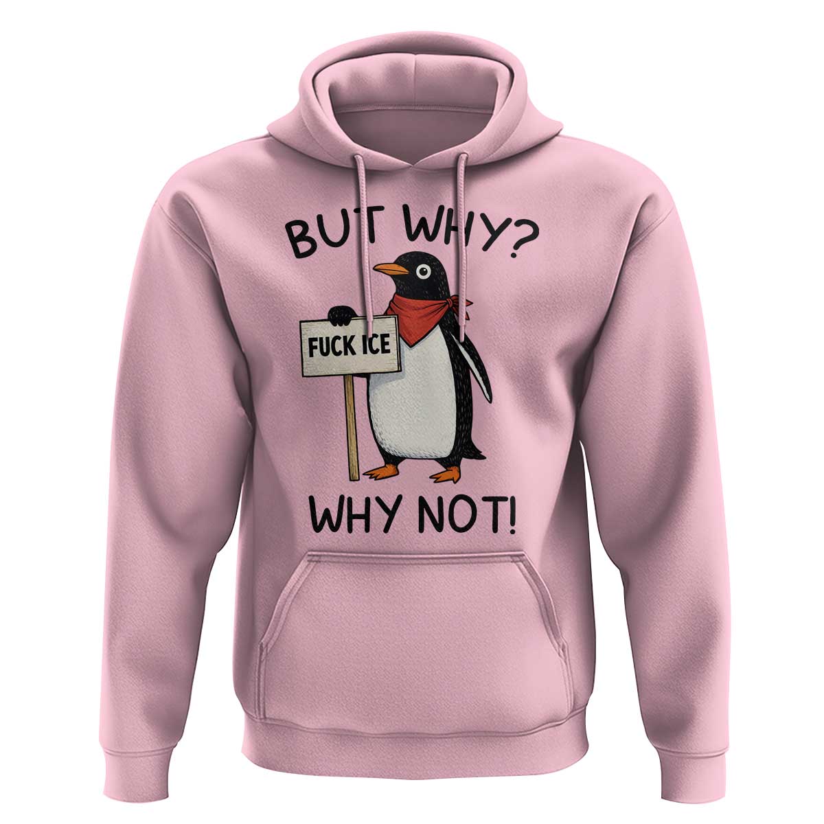 Fck ICE Hoodie Nihilist Penguin Anti-Government Meme