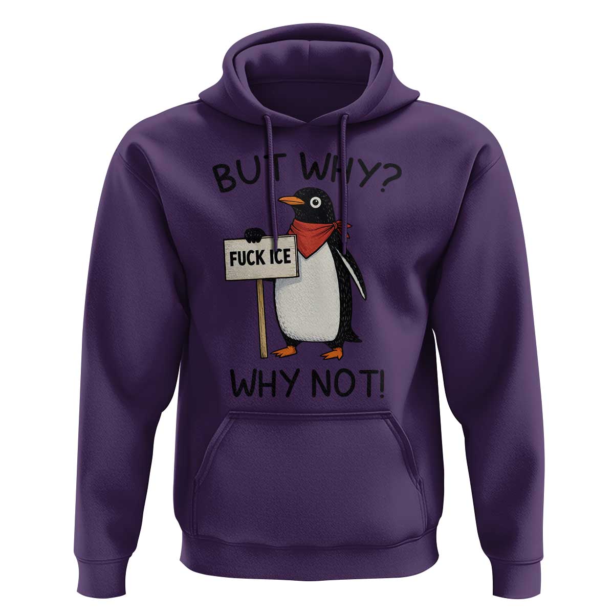Fck ICE Hoodie Nihilist Penguin Anti-Government Meme