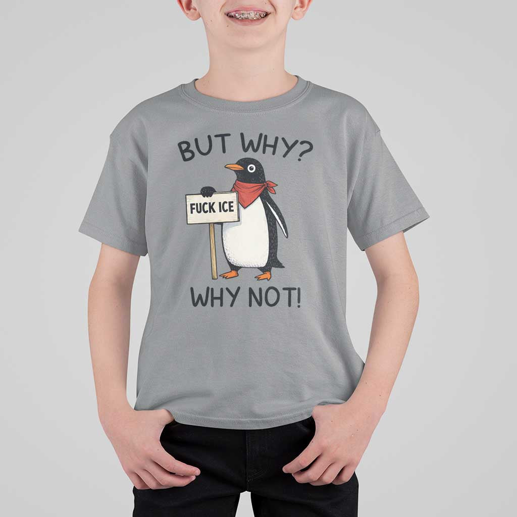 Fck ICE T Shirt For Kid Nihilist Penguin Anti-Government Meme