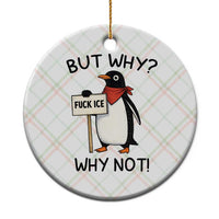 Fck ICE Ceramic Ornament Nihilist Penguin Anti-Government Meme