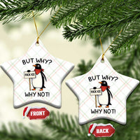 Fck ICE Ceramic Ornament Nihilist Penguin Anti-Government Meme