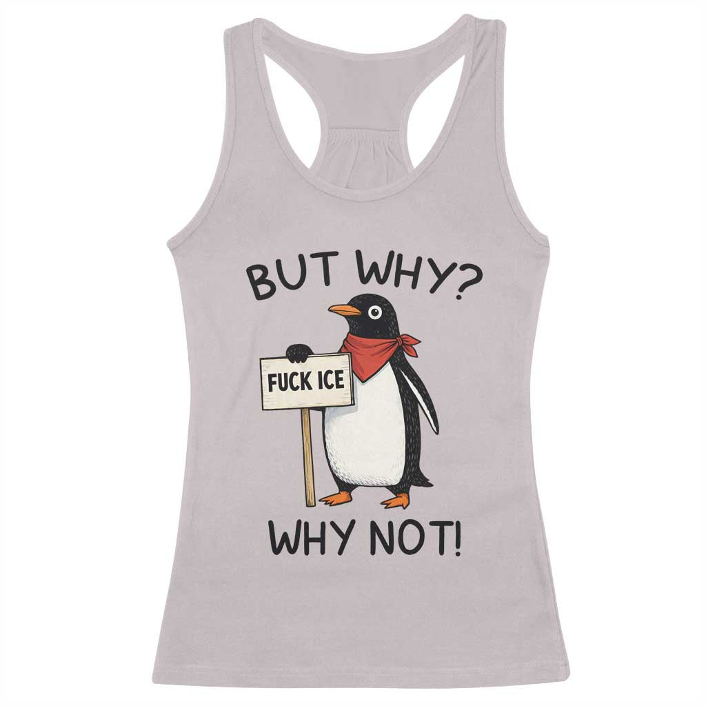 Fck ICE Racerback Tank Top Nihilist Penguin Anti-Government Meme