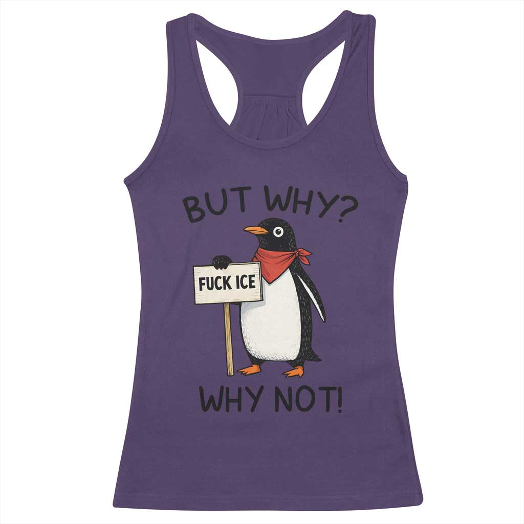 Fck ICE Racerback Tank Top Nihilist Penguin Anti-Government Meme