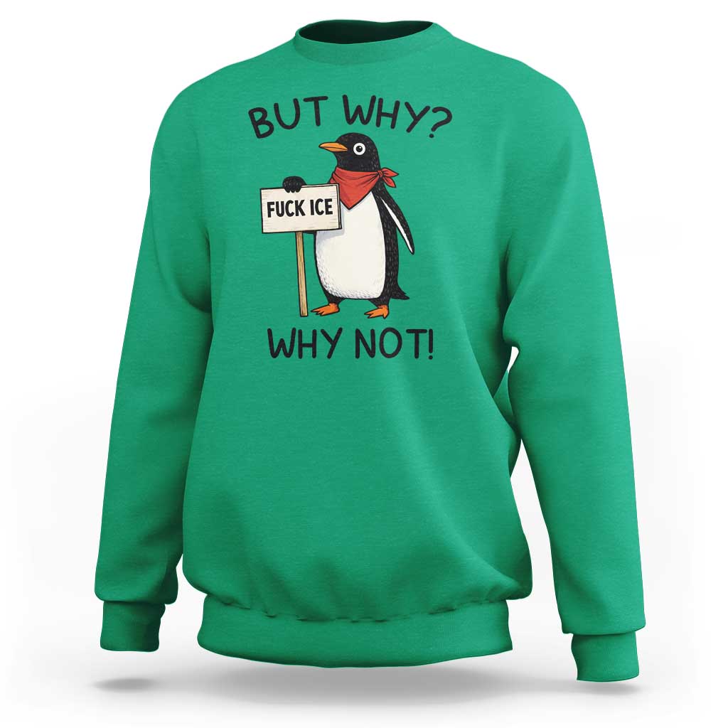Fck ICE Sweatshirt Nihilist Penguin Anti-Government Meme
